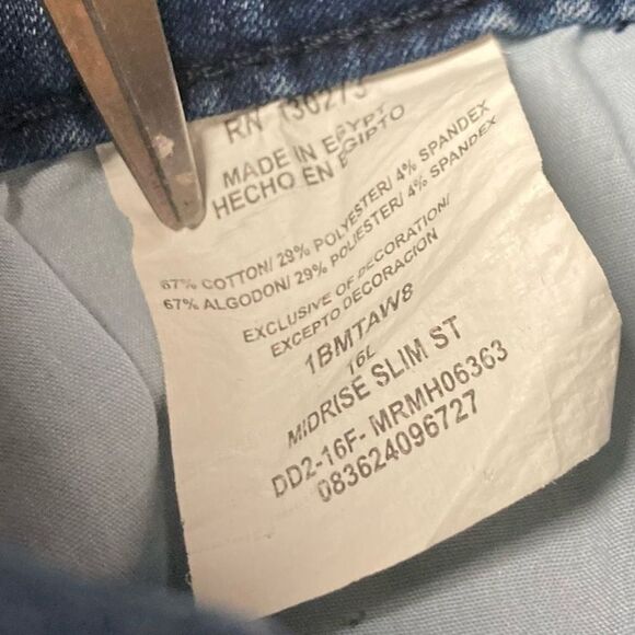 RIDERS By Lee Women’s Mid Rise Slim‎ Straight Size 16L Inseam 33.5 - Picture 8 of 12